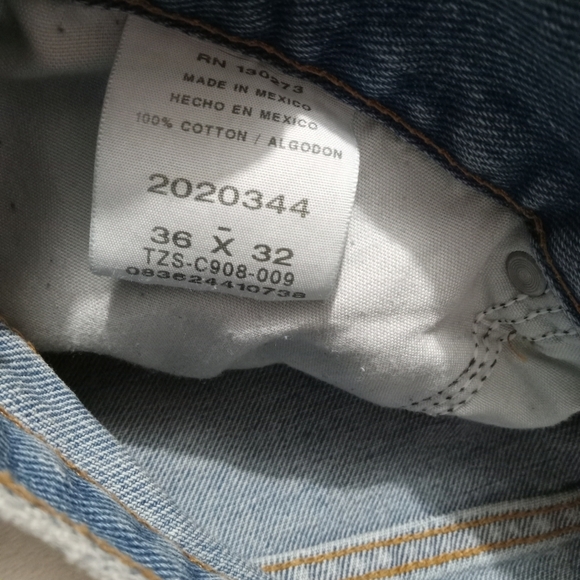 Lee Regular Fit 100%cotton Denim Blue Jeans size 36×32 - Picture 6 of 12